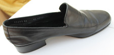 MORESCHI Damen Schuhe Slipper Loafer Vollleder Schwarz Gr. 7 1/2