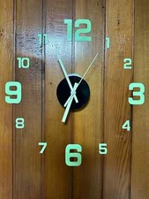 Wanduhr leuchtend DIY  3D Aufkleber Wohnzimmer leuchtet im Dunkeln min. 20cm