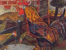 OTTO DIX  - Motiv. Hahn und