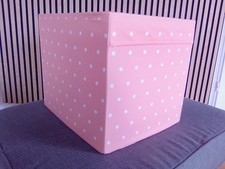 IKEA BOX? DRÖNA ⚪ rosa apricot DOTS weiß gepunktet für KALLAX REGAL FACH PUNKTE