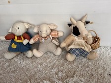3 Stofffiguren  Deko Tiere Scheinchen und Kuh aus Stoff 17- 15 cm Groß