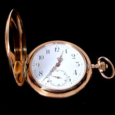 JP Savonette Taschenuhr - 14K / 585er Gold - um 1900 - ca. 98g - Sprungdeckel
