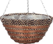 Hängeampel Blumenampel Blumen Hänge Ampel Ø 35 cm Sisal & Farn Blumenhängeampel