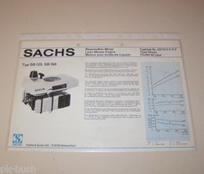 Typenblatt / Technische Daten Sachs Rasenmäher Motor SB 125, ST 150 Ausgabe 1976