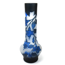 Tolle Cameo-Glas Vase im Stile von Émile Gallé Jugendstil-Stil signiert 23cm +