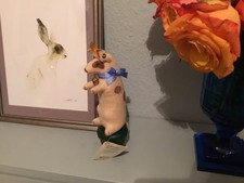 Steiff Schwein auf Kegel