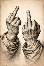 Mittelalter Mittelfinger