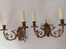 Wandleuchten im Rokoko-Stil  Messing vintage