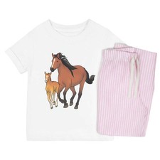 Kinder Nachtwäsche-/Pyjama-Set "Laufstute & Fohlen" (KP038961)