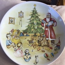 Arzberg Weihnachtsteller Plätzchen, 25cm, Nikolaus Weihnachtsmann mit Kindern