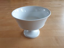 Schale mit Fuß weiß Heinrich Porzellan Germany Fußschale kein Dekor