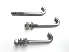 Edelstahlschraube M8 Hakenschraube A2 V2A Winkelhaken Zaunbefestigung Rundhaken