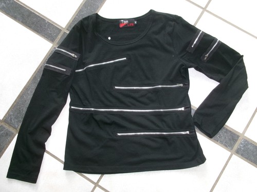 Tomline zipper gothic oberteil - zipper,