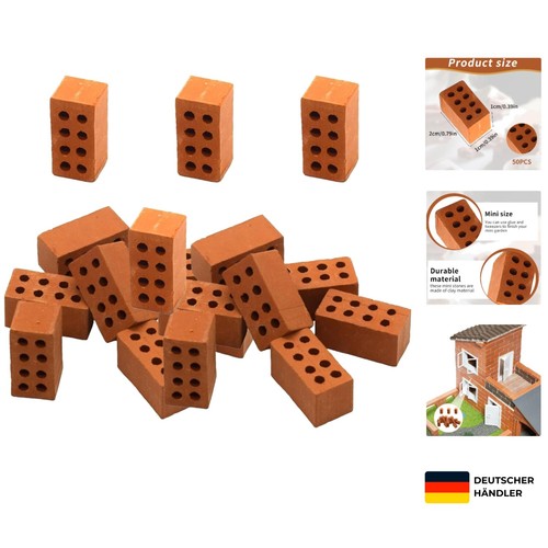 Mini ziegelsteine rot - mini, 50