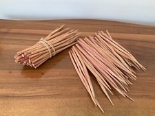Holzspieße handgeschnitzt Rundstab Deko Party Basteln Grillen Zaun DIY  26 cm