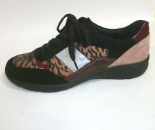 Vamos Sneaker Schnürschuhe Schuhe Leder Weite H schwarz 8 8,5 9 9,5