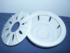 Stövchen Porzellan EDELSTEIN Bavaria Reiskorn-Relief uni weiß Rechaud f Teelicht