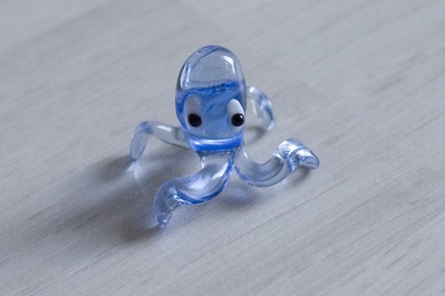 Glasfigur oktopus neuwertig - glasfigur,