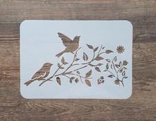 Schablonen Vogel auf Zweig