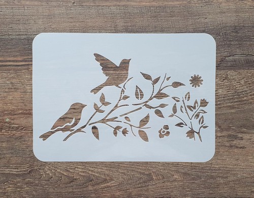 Schablonen vogel auf zweig - schablonen,
