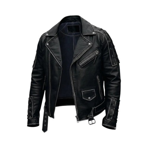 Herren lederjacke schwarz - herren,