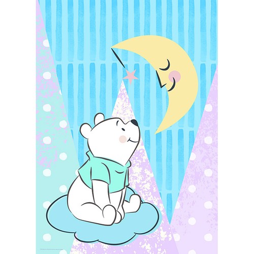 Wandbild winnie pooh - winnie, moon