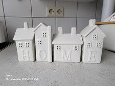 Keramikhäuschen als Windlicht