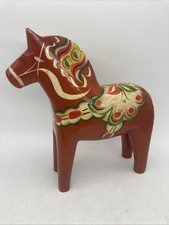 24925/ Vintage Dalapferd Nils Olsson Holz Pferd bemalt Schweden Höhe ca. 26,5 cm
