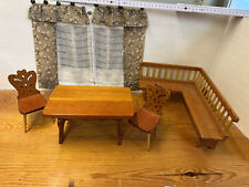 (RB)5025-3727, Eckbank Tisch und Stühle, Puppenhaus Möbel, Spielzeug, Deko