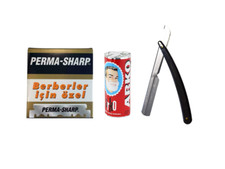 Rasierset, Perma Sharp Rasierklingen, Arko Rasierseife 75gr, Sedef Rasiermesser