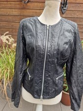 Jomafa butterweiche Echtleder-Jacke Lederbluse Lederjacke Gr. 36 schwarz Lamm