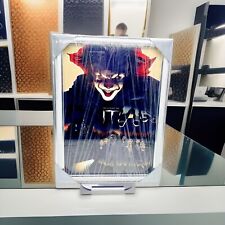 IT ,,ES,, Pennywise Bild mit Rahmen Horror 21x29,7cm Weiß Silber