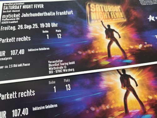 Musicalkarten saturday night - musicalkarten,