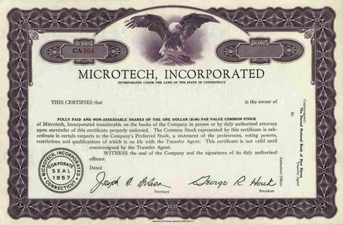 Microtech incorporation 1957 - microtech,