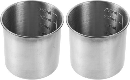 Edelstahl messbecher 250ml - edelstahl,