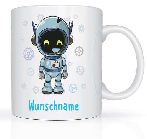 Roboter tasse mit namen - tasse,
