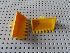 Lego 2 x Baggerschaufel 30394 7 Zähne 3x6 gelb City 7633 6600 7936 4201