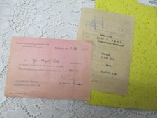 1944 Panzer Pionier Ers. Bataillon 208 : Privat Fahrrad Ausweis FRITZ MENGEL