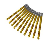 10x Titanbohrer - HSS-TiN DIN