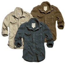 SURPLUS 1/1 US RAW VINTAGE SHIRT HEMD LANGARM WASHED MILITARY ARMY HERREN S-XXL