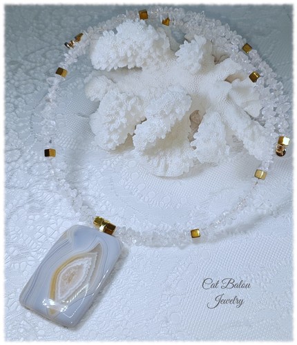 Collier halskette druzy - collier,