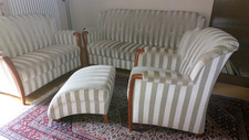 Couchgarnitur, 3er Sessel, 2er Sessel, Sessel und Fußstütze