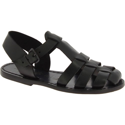 Damen niedrige sandalen - sandalen, leder