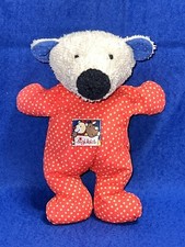 Kuscheltier Sigikid Bär roter Anzug + gelbe Punkte