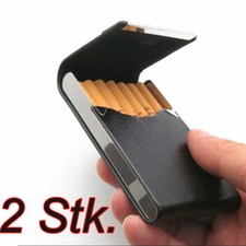 2x Zigarettenetui Lederoptik für 7 Filterzigaretten Zigarettenbox Etui Box DJ