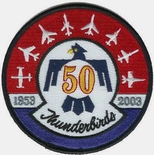 USAF DEMO TEAM SAMMLUNGEN: THUNDERBIRDS DISPLAY TEAM 50. JAHRESTAG PATCH