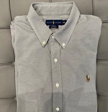 Ralph Lauren Oxford-Hemd, button-down, hellgrau, Gr. 2XL, NP € 198,-, TOP