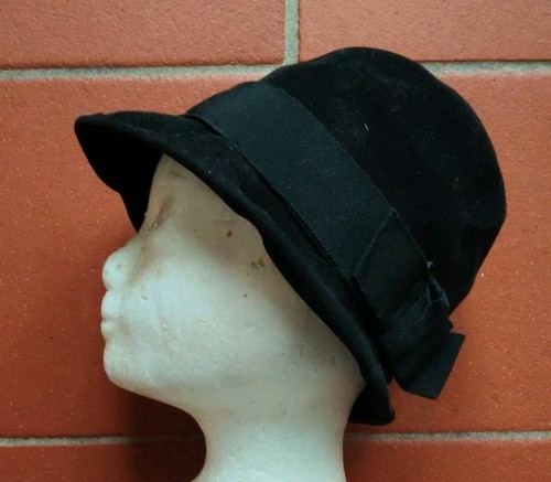 Damen hut schwarz - hut, vintage