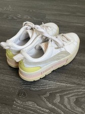 PUMA Damen Sneaker, dicke Sohle, weiß, Gr. 40, getragen
