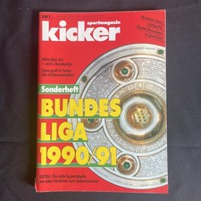 Kicker Bundesliga Sonderheft 1990/91 mit nicht kompletter Stecktabelle 